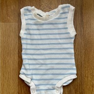 NWOT Blue & White Striped Bodysuit